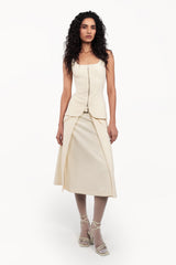 Zip-Up Sculpted Bustier