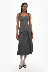 Zip-Up Sculpted Bustier