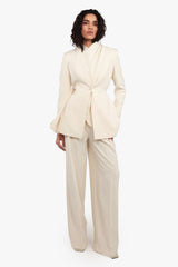 Wide-Leg Pleated Trousers