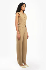 Barrel-Leg Tailored Trousers