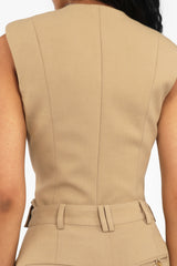 Barrel-Leg Tailored Trousers