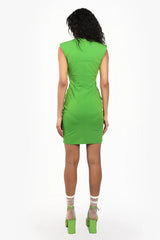 Zip-Up Pleated Dress