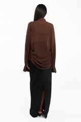 Draped Chiffon Blouse