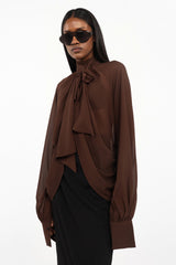 Draped Chiffon Blouse