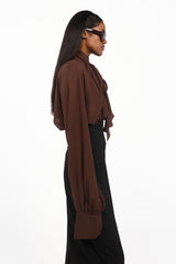 Draped Chiffon Blouse