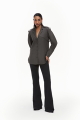 Notch Collar Trench Shirt