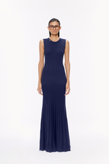 Flared Maxi Knit Dress