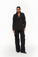 Notch Collar Trench Shirt