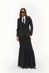 Notch Collar Single Breasted Blazer