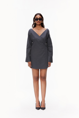 Off-Shoulder Wrap Dress