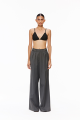 Buckled Wide-Leg Trousers