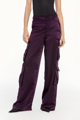 Satin Cargo Trousers