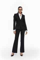 Notch Collar Single-Breasted Suit