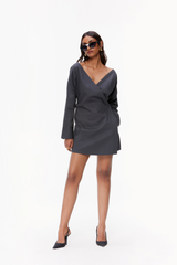 Off-Shoulder Wrap Dress