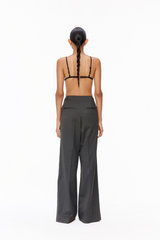 Buckled Wide-Leg Trousers