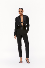 Cummerbund Slim-Leg Trousers