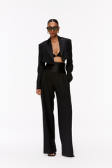 Cropped Tuxedo Suit