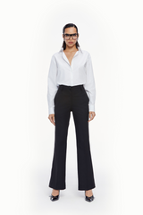 High Waisted Flared Trousers