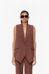 Notched Hem Waistcoat