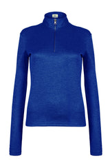 Zip Up Polo Neck Top