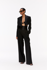 Cropped 3 Piece Tuxedo Suit