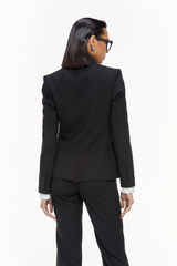 Notch Collar Single Breasted Blazer