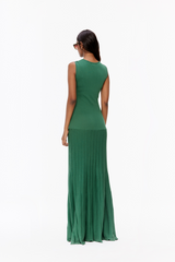 Flared Maxi Knit Dress
