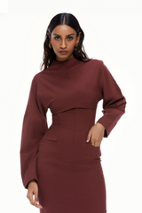 Drop Shoulder Contoured Dress