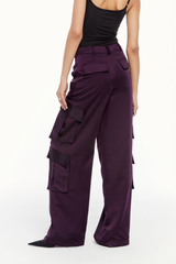Satin Cargo Trousers