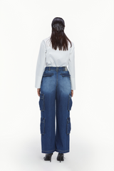 Denim Cargo Trousers