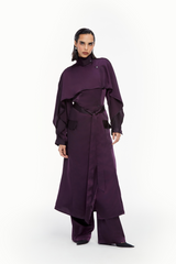 Satin Cape Jacket Set