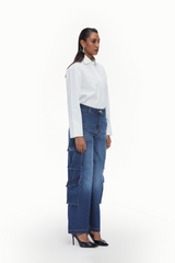 Denim Cargo Trousers