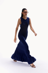 Flared Maxi Knit Dress