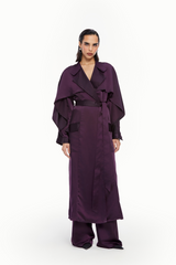 Satin Cape Jacket Set