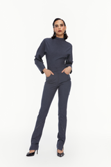 Slim Fit Zippered Trousers