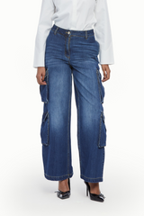 Denim Cargo Trousers