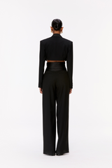 Cropped Tuxedo Blazer
