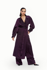 Satin Cape Jacket Set