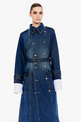 Double Denim Trench Set