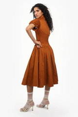 Flared Panelled Midi Dress