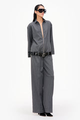 Tailored Zip-Up Shirt