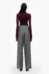 Wide-Leg Wool Trousers