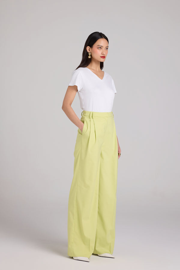 High Waisted Wide-Leg Trousers