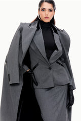 Contoured Three-Piece Skirt Suit