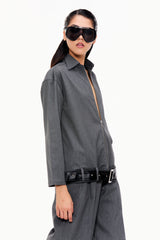 Tailored Zip-Up Shirt