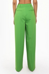 Wide-Leg Pleated Trousers