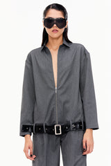 Tailored Zip-Up Shirt