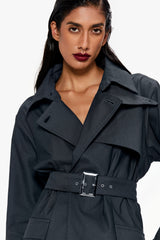 Trench Shacket Set