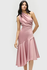 Asymmetric Flared Dress