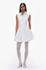 Godet Mini Shirt Dress